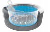 INTEX PureSPA Greywood Deluxe jacuzzi, 4 személyes, kerek, D196 x 71 cm, szürke / fehér (28440)