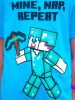 Minecraft Mine Nap Repeat gyerek rövid pizsama 6 év / 116 cm