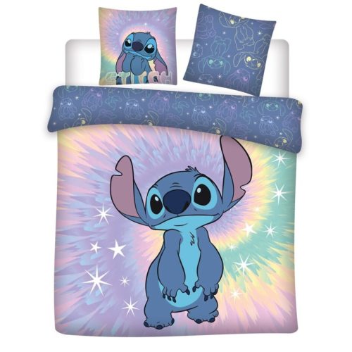 Disney Lilo és Stitch, A csillagkutya Tie-dye dupla, kétszemélyes ágyneműhuzat 240×220cm, 65x65 cm