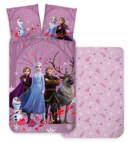 Disney Jégvarázs Purple gyerek, ovis ágyneműhuzat 100×135 cm, 40×60 cm