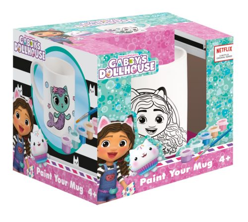 Gabi babaháza Cats festhető porcelán bögre 235 ml Díszdobozban