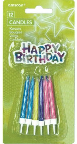 Happy Birthday gyertya szett 12 db-os