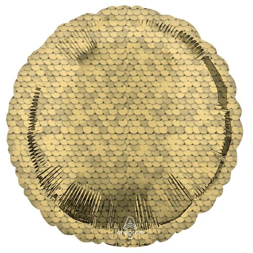 Arany Sequin mintás fólia lufi 43 cm