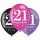 Happy Birthday 21 Pink léggömb, lufi 6 db-os 11 inch (27,5 cm)