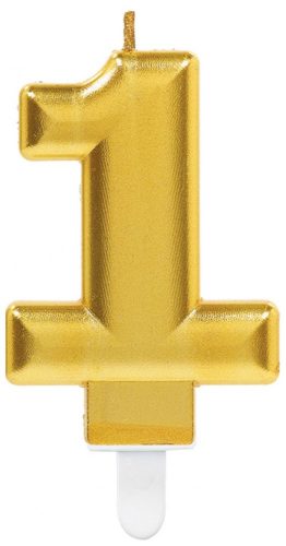 Arany Gold számgyertya, tortagyertya 1-es