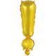 Arany Gold ! betű fólia lufi, 43 cm