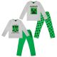 Minecraft Creeper gyerek hosszú pizsama 8 - 12 év / 128 - 152 cm