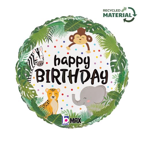 Happy Birthday Jungle fólia lufi 46 cm