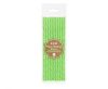 Zöld Lime Green Chevron papír szívószál 12 db-os