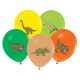 Dinoszaurusz Colorful léggömb, lufi 5 db-os 12 inch (30 cm)