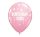 Happy Birthday Girl Pink léggömb, lufi 6 db-os 11 inch (28 cm)