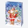 Karácsony Gift Giving papír ajándéktasak, ajándékzacskó 23x32x11 cm