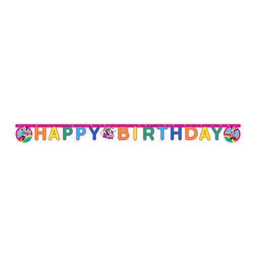 Disney Minnie Makes Me Smile Happy Birthday felirat FSC 2 m