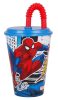 Pókember Streets szívószálas pohár, műanyag 430 ml