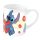 Disney Lilo és Stitch, A csillagkutya Heart porcelán bögre 235 ml (8 oz) Díszdobozban