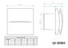 Aerauliqa QD-90 BB ventilátor beépített pillangószeleppel