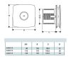 Cata X-Mart 15 Inox Timer ventilátor utószellőztető funkcióval, beépített pillangószeleppel