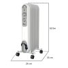 ARDES 4R07S  Elektromos olajradiátor  7 tagos 1500W szürke