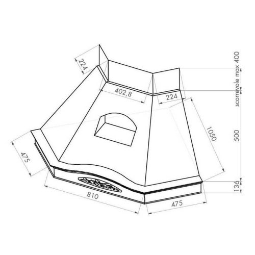 Kdesign - Páraelszívó GLENDA sarok T600 - Fehér