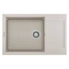 ELLECI - Mosogatótálca Easy 310 78x50 Granitek egymedence + csepptálca G39 Bianco soft