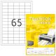 Etikett címke Topstick 38.1x21.2 mm szegéllyel 100 ív 6500 db/doboz