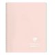 Spirálfüzet Clairefontaine Koverbook Blush A/5 80 lapos PP borítású vonalas púderrózsaszín