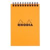 Jegyzettömb spirálos Clairefontaine Rhodia Orange A/6 80 lapos kockás