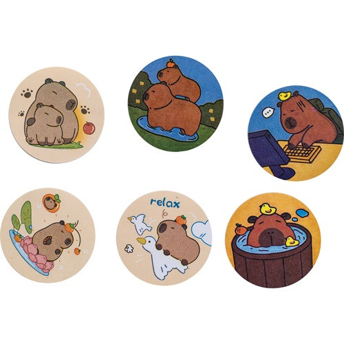 Öntapadós jegyzettömb CAPYBARA 45x45 mm 50 lapos vegyes